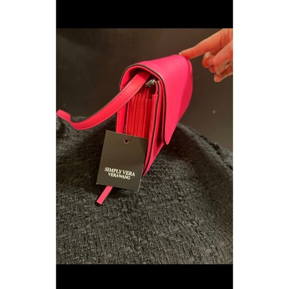 NWT-Simply Vera Wang Florida Hot Pink Crossbody - Picture 9 of 11